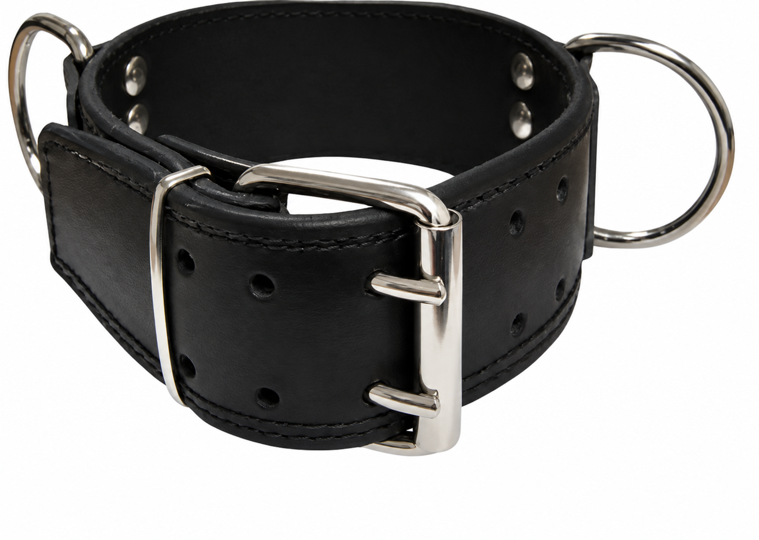 leather bondage collar, bdsm collar, slave collar, bondage collar, padded collar, restraint collar, leather bdsm collar