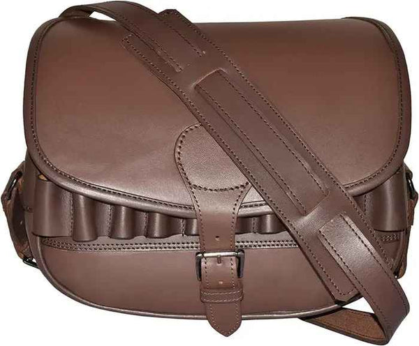 leather hunting speed bag, leather cartridge bag, ammo carrier , Leather Hunting Bag