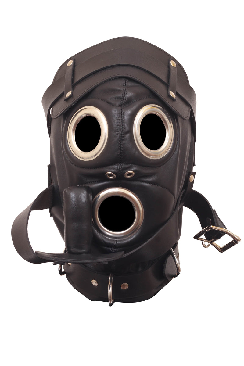 Sensory Deprivation Leather Bondage Hood