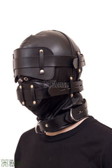 Sensory Deprivation Leather Bondage Hood