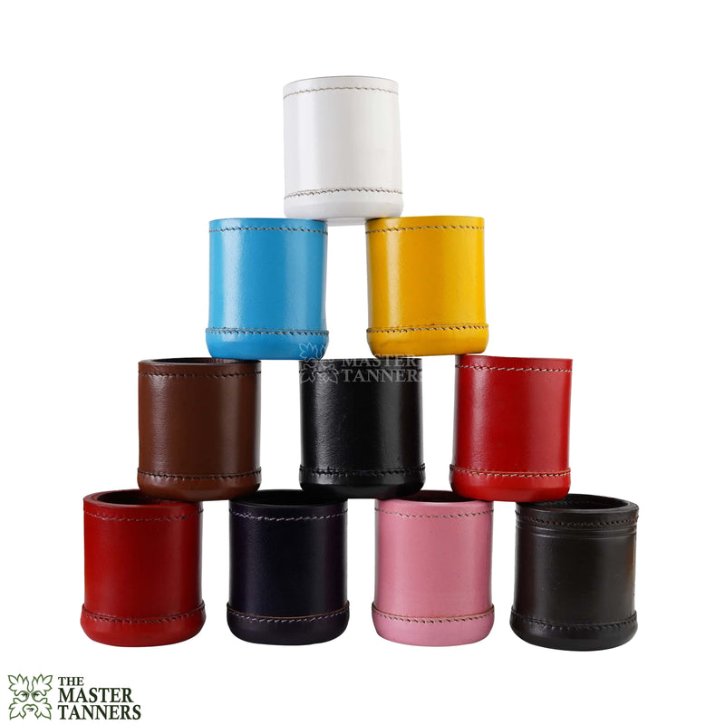 Leather Dice Cups, White Dice Cup, Leather Dice Cup, Dice Shaker, Leather Dice Shaker, Leather Ribbed Dice Cup