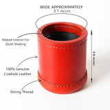 Dice Shaker, Leather Dice Shaker, Leather Dice Cups, Red Dice Cup, Leather Dice Cup, backgammon dice cups