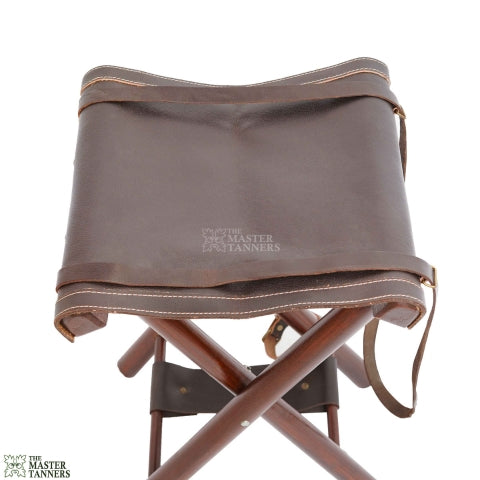 Leather Hunting Stool, Leather Camping Stool,  Leather Folding Seat, Camping Stool