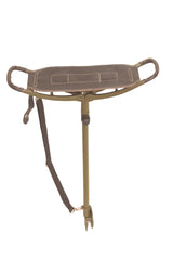 leather camping stool, single stick camping stool