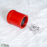 Leather Dice Cups, Red Dice Cup, Leather Dice Cup, Dice Shaker , Backgammon dice cup