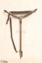 leather camping stool, single stick camping stool