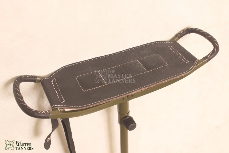 leather camping stool, single stick camping stool