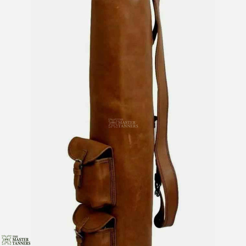 Classic Brown Leather Golf Bag