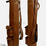 Classic Brown Leather Golf Bag