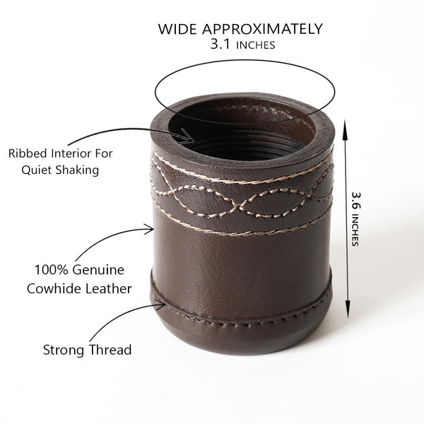 leather dice cups, brown dice cup, leather dice cup, dice shaker, leather dice shaker