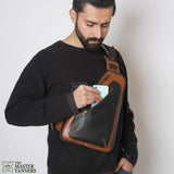 leather sling bag, sling bag for men, mens leather sling bag, leather sling bag for men