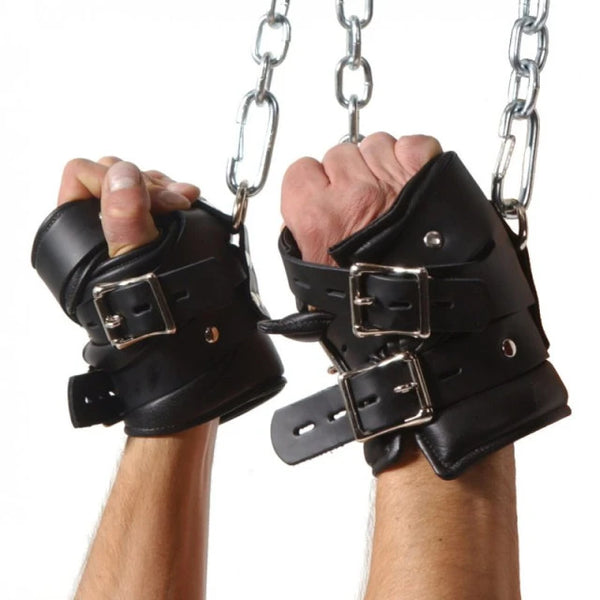 Premium Leather Bondage Suspension Cuffs
