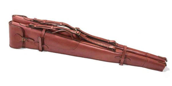 Double Tan leather shotgun case, Gun Cases Shotgun