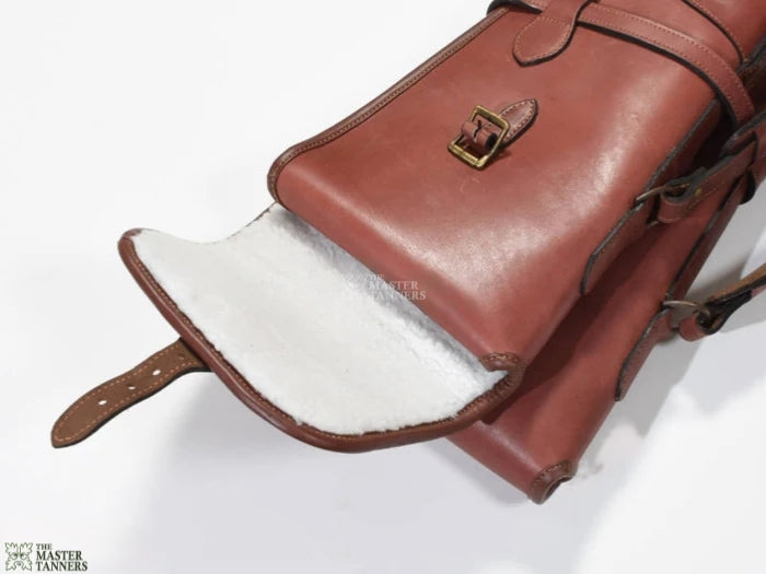 Double Tan leather shotgun case, Gun Cases Shotgun