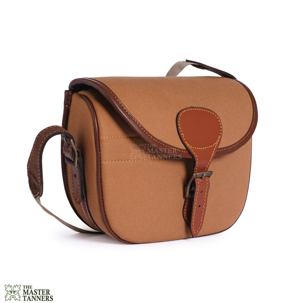 leather cartridge bag, canvas cartridge bag, canvas shooting bag