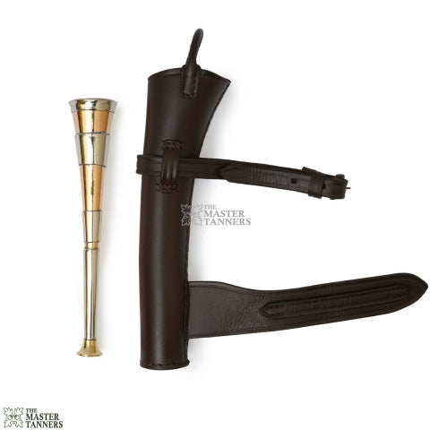 Fox Hunting Horn, Fox Hunting Horn with Leather Case, 1 band horn, 3 band horn, 4 band horn, Fox Hunting Horn 