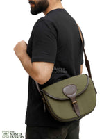 Leather Cartridge Bag, Canvas Cartridge Bag, Shooting Shells Bag, Shotgun Cartridge Bag, cartridge bag, Leather Canvas Bag