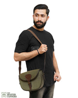 Leather Cartridge Bag, Canvas Cartridge Bag, Shooting Shells Bag, Shotgun Cartridge Bag, cartridge bag, Leather Canvas Bag