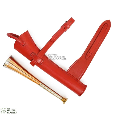 Fox Hunting Horn, Fox Hunting Horn with Leather Case, 1 band horn, 3 band horn, 4 band horn, Fox Hunting Horn 