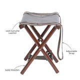 Leather Hunting Stool, Leather Camping Stool,  Leather Folding Seat, Camping Stool