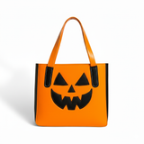 Halloween Classic Yellow Tote Bag Leather