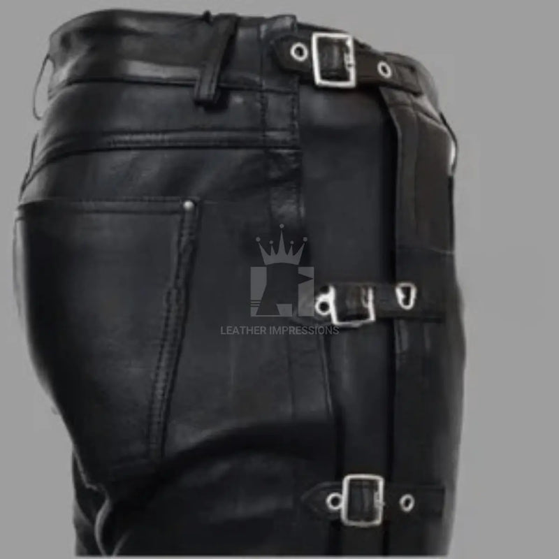 leather pants, leather BDSM Pants, Leather Bondage Pants, Gay Leather Pants, Leather pants mens