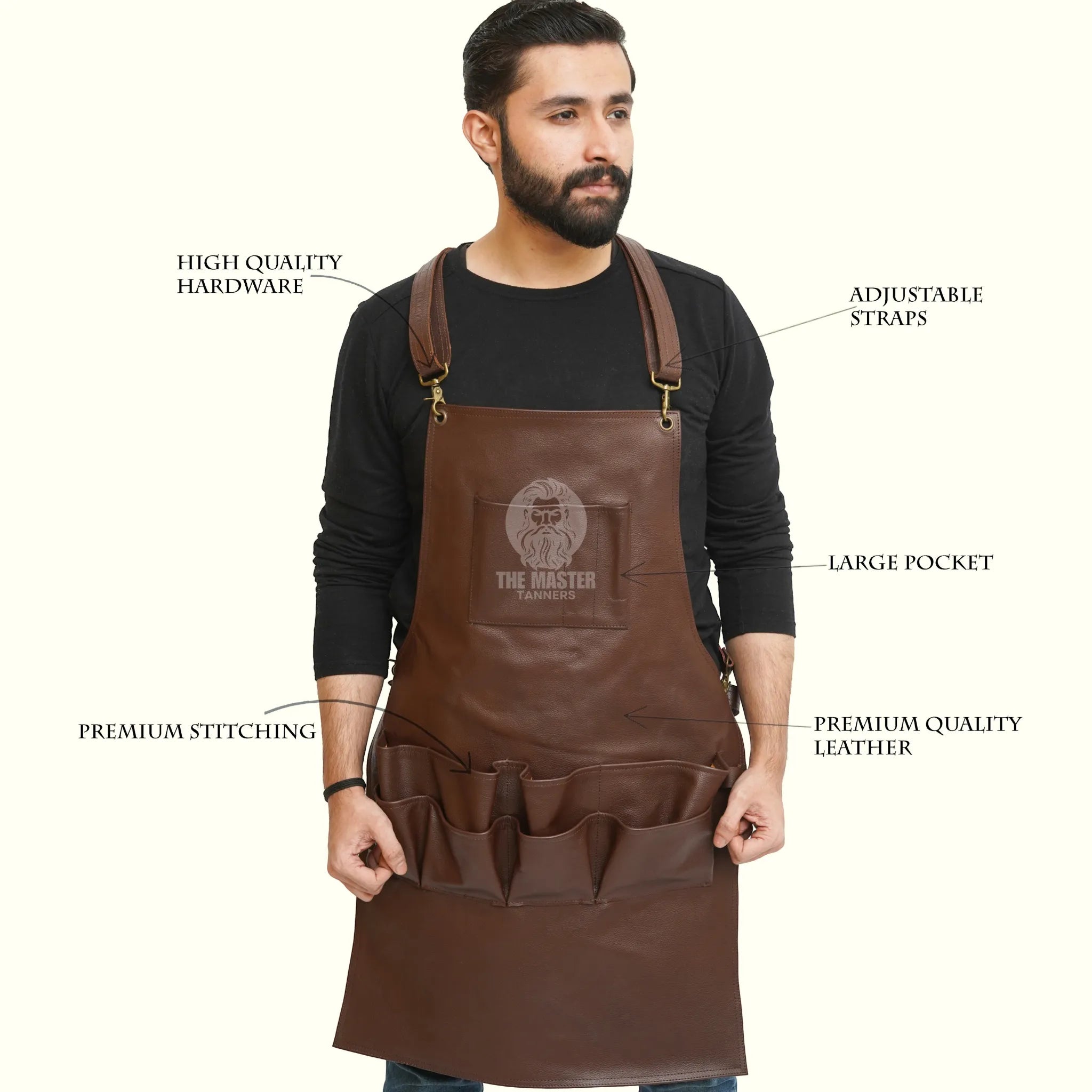 Leather work apron with pockets, Leather Aprons, Leather Woodworking Apron, Leather Butcher Apron, Leather Chef Apron, Leather Blacksmith Apron, Leather Barber Apron, Leather BBQ Apron, Leather Carpenters Apron, Leather Welding Apron
