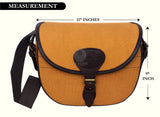 Canvas Leather Cartridge Bag, Canvas Cartridge Bag, shotgun cartridge bag, leather shoulder bag