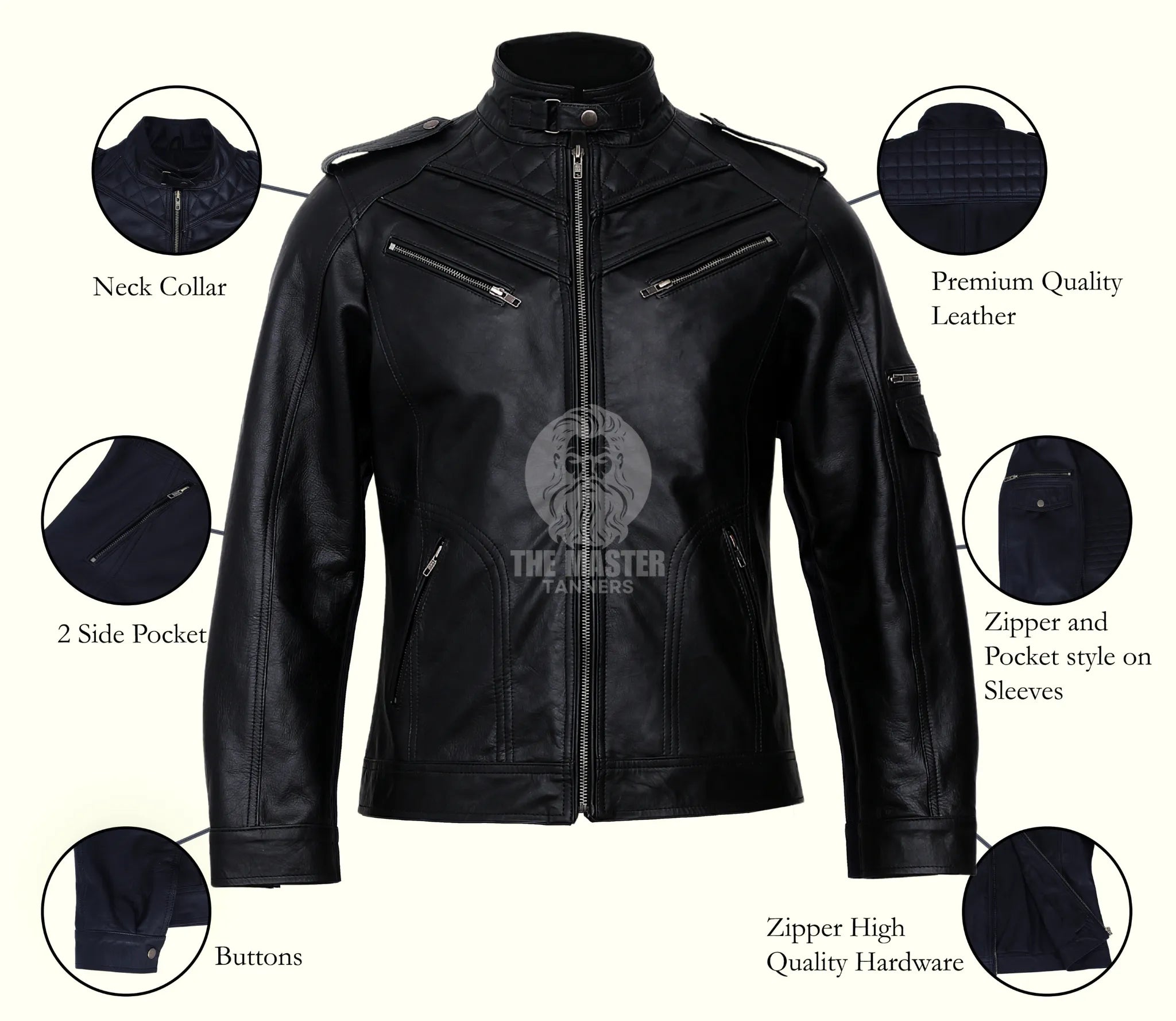 leather jacket, leather zipper jacket, genuine leather jacket, leather biker jacket, 