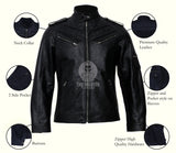 leather jacket, leather zipper jacket, genuine leather jacket, leather biker jacket, 
