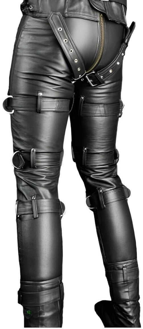 leather pants, leather BDSM Pants, Leather Bondage Pants, Gay Leather Pants, Leather pants mens