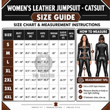 Fetish Leather Catsuit For Women's