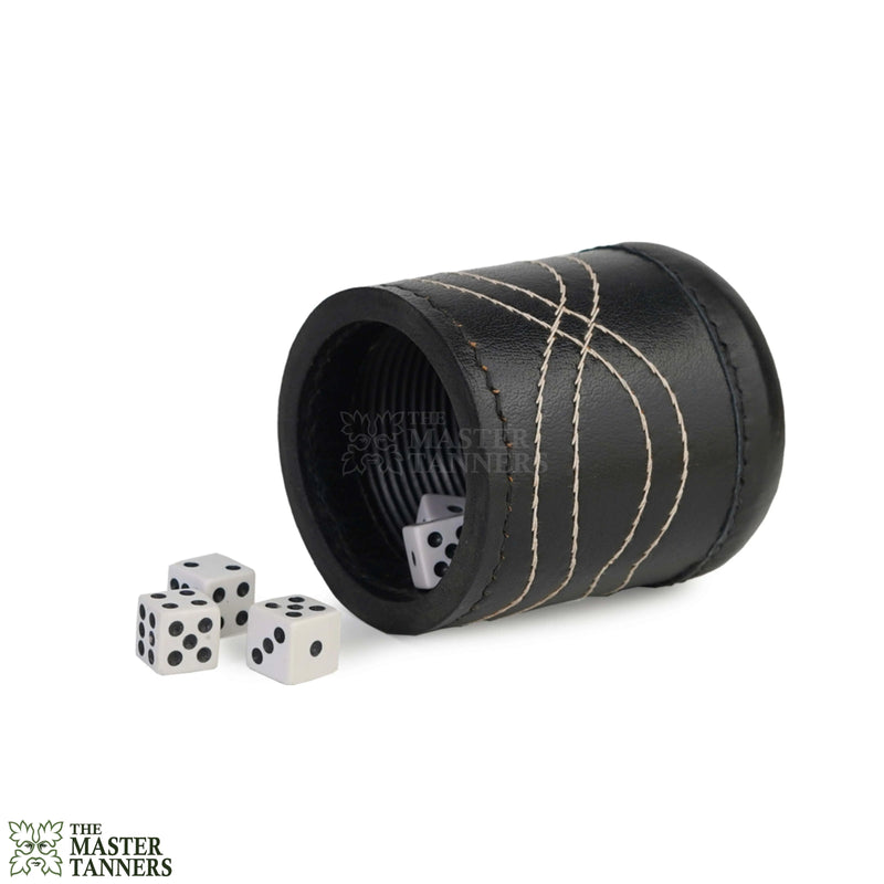 Yahtzee Dice Cups Leather - Ribbed Interior