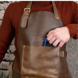 leather butcher apron, leather apron, leather work apron