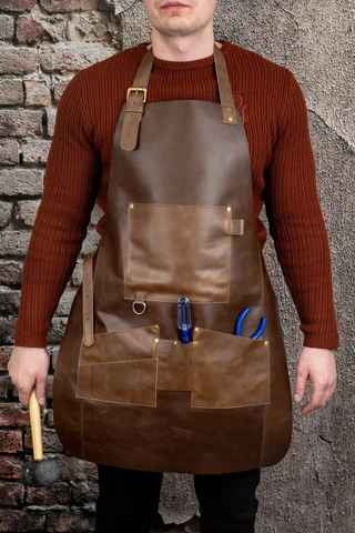 leather butcher apron, leather apron, leather work apron