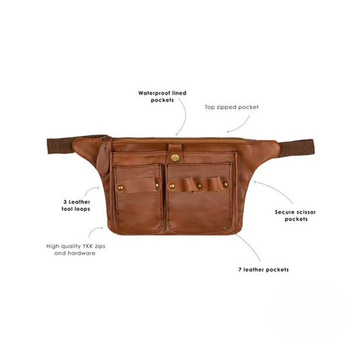 hair stylist tool belt, hair dresser belt, leather tool belt, leather tool bag, leather hairdressers belt