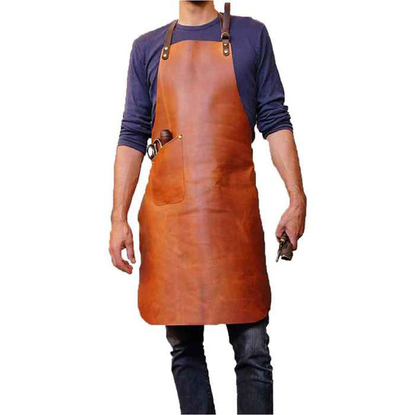 Leather Woodworking Apron, Leather Carpenters Apron, leather barber apron