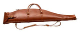 Brown Leather Rifle Case, Leather Rifle Case with Flap Closure, Rifle Case with Buckle, Rifle Case with Buckle