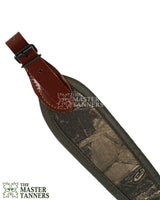 canvas leather shotgun sling, shoulder belt strap, leather canvas belt strap 