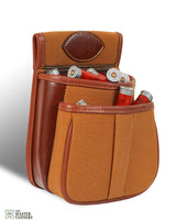 Canvas Leather Cartridge Bag, Canvas Belt Pouch, canvas cartridge bag, cartridge holder, shotgun cartridge bag, Leather Belt Pouch