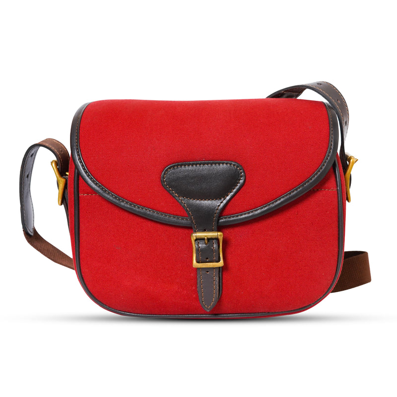 Canvas Leather Bag | Red Canvas Cartridge Bags