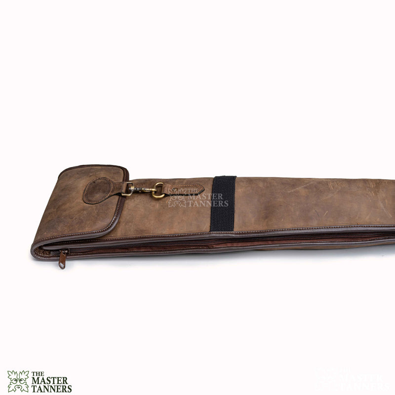 distressed leather gun case, distressed leather rifle case, distressed leather shotgun case, distressed leather gun slip case, Shotgun Cases Leather