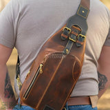 Sling bag for men, Crossbody Bag, Leather Sling Bag, Sling Bag, mens leather sling bag, Leather Sling Bag Mens