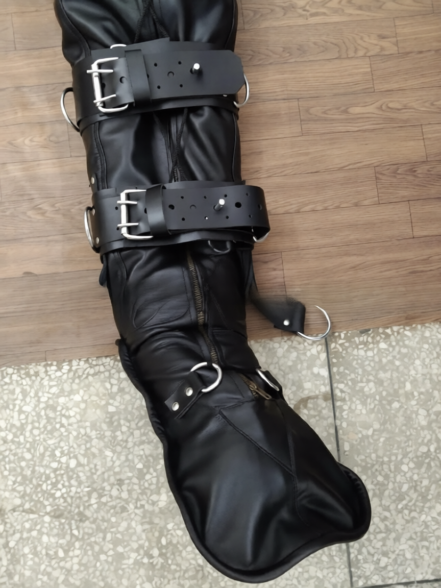 leather bodybag, leather sleepsack, leather sleep sack, leather bondage body bag, leather bondage sleep sack, self bondage sleep sack, leather sleep sack