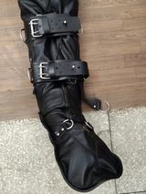 leather bodybag, leather sleepsack, leather sleep sack, leather bondage body bag, leather bondage sleep sack, self bondage sleep sack, leather sleep sack