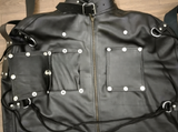 leather bodybag, leather sleepsack, leather sleep sack, leather bondage body bag, leather bondage sleep sack, self bondage sleep sack, leather sleep sack