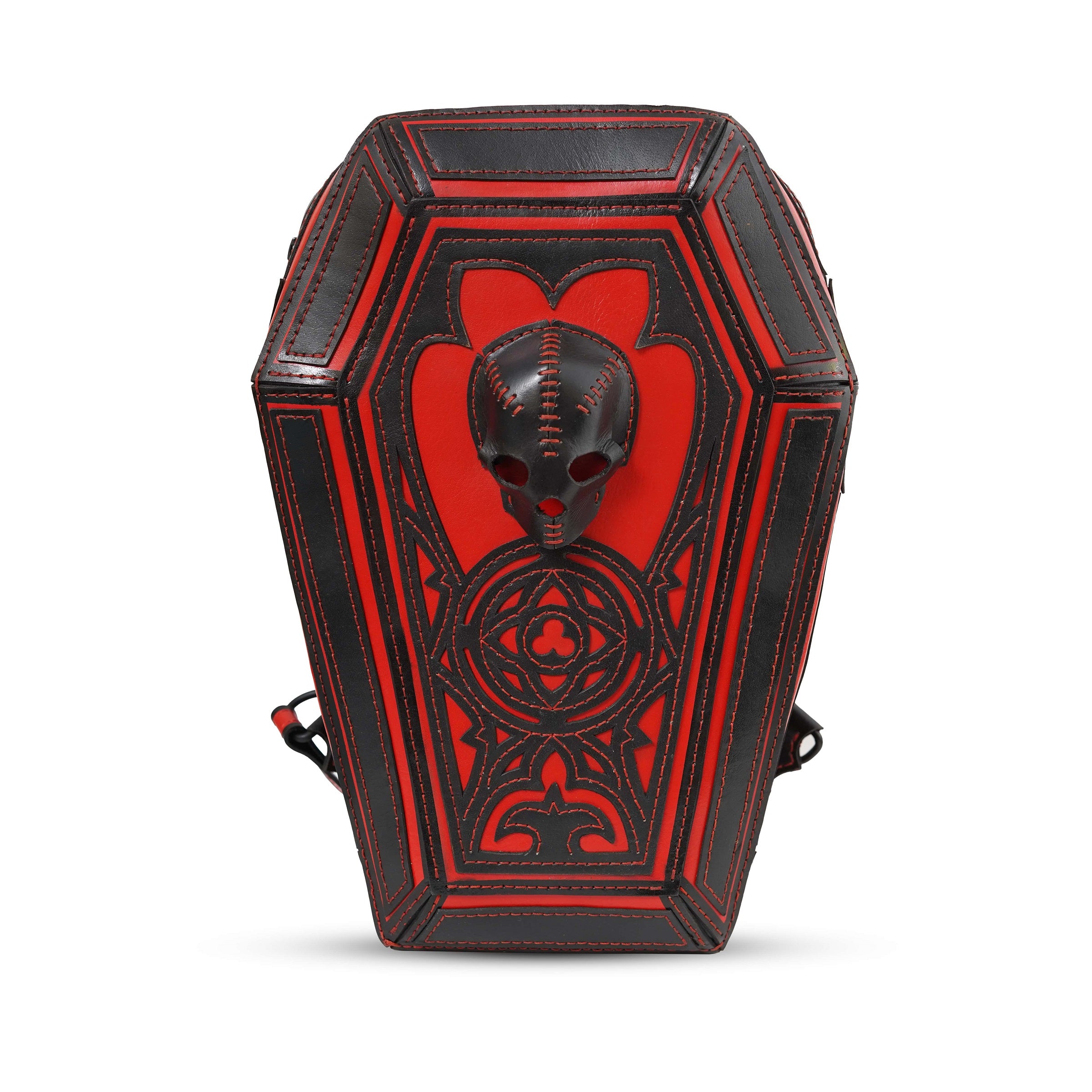 leather coffin backpack, leather backpack, coffin bag, coffin backpack