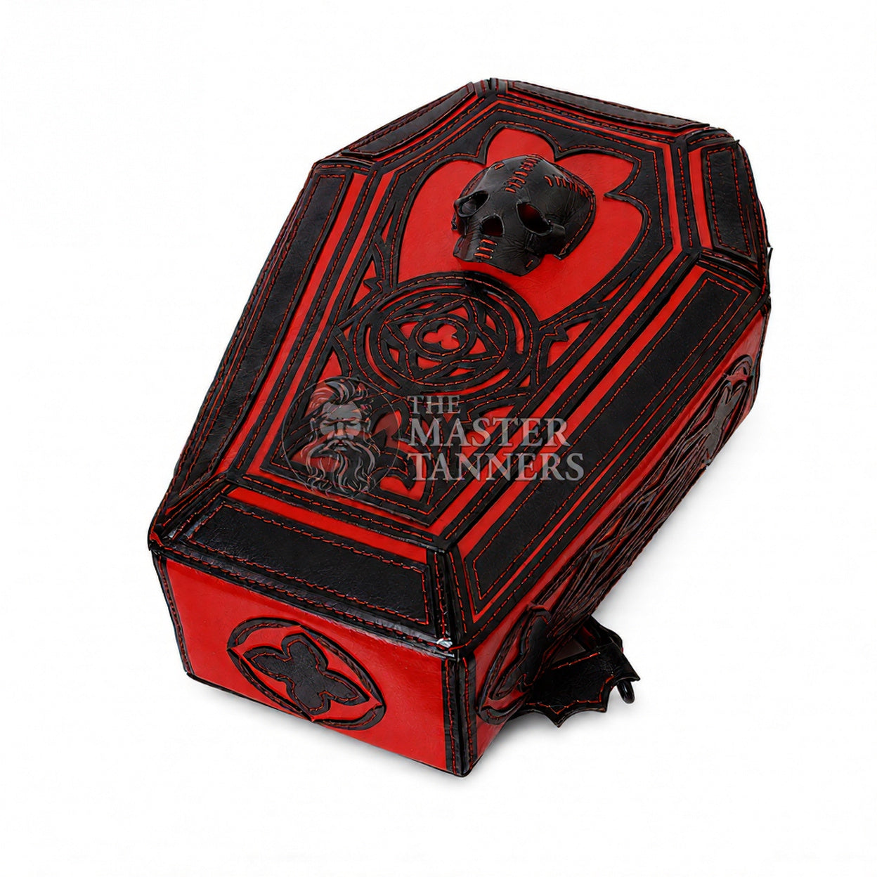 leather coffin backpack, leather backpack, coffin bag, coffin backpack