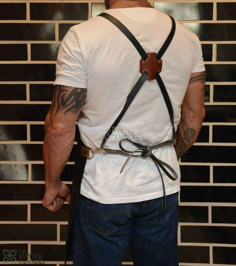 leather apron, leather chef apron, leather bbq apron, Leather Bartender Aprons 