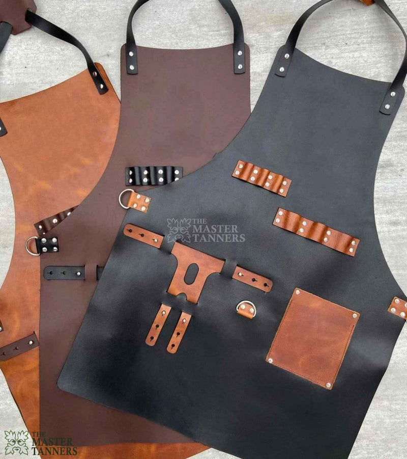 leather apron, leather chef apron, leather bbq apron, Leather Bartender Aprons 